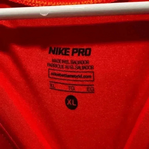 Nike Pro Womens Orange With Blue Logo Tank Top Size XL - Picture 3 of 6